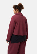 'Collina' jacket – Elegant cropped jacket with wrap look & texture
