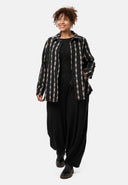 'Karena' blouse jacket - cotton stretch, striped look