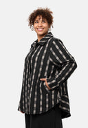 'Karena' blouse jacket - cotton stretch, striped look