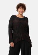 'Ombra' shirt - soft viscose blend with asymmetrical cut