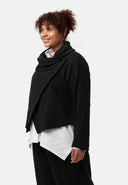'Collina' jacket – Elegant cropped jacket with wrap look & texture