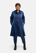 'Denira' płaszcz – denim, linia A, długość do kolan