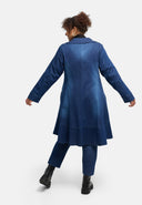 'Denira' płaszcz – denim, linia A, długość do kolan