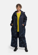 'Nila' coat – dark denim, hood