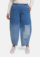 „Sky” Hose – premium denim, łatka i stretch