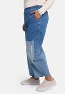 „Sky” Hose – premium denim, łatka i stretch