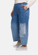 „Sky” Hose – premium denim, łatka i stretch