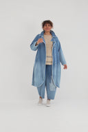 "Płaszcz 'Sky' – denim premium, ombre i stretch"